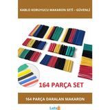 Letsii 164 Parça Isıyla Daralan Kablo Koruyucu Makaron Seti - Tek Ebat - 1 Adet
