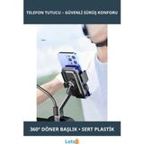 Letsii 360° Dönebilen Dayanıklı Dikiz Aynası Bisiklet Motosiklet Telefon Tutucu - Çok Renkli