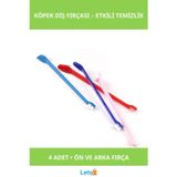 Letsii 4 Adet Plastik Köpek Diş Fırçası Seti