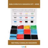 Letsii 560 Parça Daralan Kablo Koruyucu Makaron Isı Yalıtım Malzemesi
