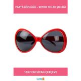 Letsii 70'ler Yeşilçam Retro Parti Gözlüğü 15x7 cm