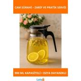 Letsii 900 ml Süzgeçli Isıya Dayanıklı Cam Sürahi