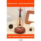 Letsii Ahşap Görünümlü Ud Müzik Kutusu Döner Standlı