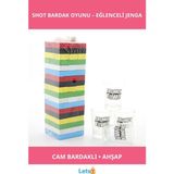 Letsii Ahşap Jenga Shot Bardak Oyunu Eğlenceli Içki Oyunu - Tek Ebat