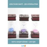 Letsii Ahşap Ledli Kendi Kendine Kum Saatı Zarif Dekoratif Ürün