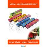 Letsii Ahşap Mızıka Renkli Eğlenceli Müzik Aleti - Eğitici Oyuncak