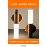 Letsii Akıllı Sensörlü Ahşap Tasarımlı Lamba