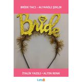 Letsii Altın Renk Alyanslı Bride Taç Bekarlığa Veda Partileri İçin Şık Aksesuar
