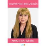 Letsii Altın Renk Düz Kesim İç Astar Uzun Parti Peruğu