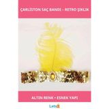 Letsii Altın Renk Göz Alıcı Çarliston Saç Bandı