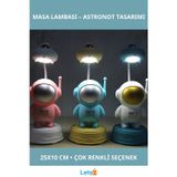 Letsii Astronot Şeklinde Renkli Masa Lambası 25x10 cm