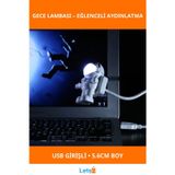 Letsii Astronot USB Gece Lambası Sevimli Aydınlatma