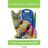 Letsii Ayarlanabilir Multicolor Kedi Tasması 120cm