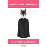 Letsii Batman Maskesi ve Catwoman Pelerini Siyah 90 cm Kostüm