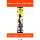 Letsii Büyük Rulo Taşınabilir Okul Satranç Seti