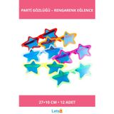 Letsii Büyük Yıldız Parti Gözlüğü Karışık Renk 12 Adet