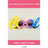Letsii Cool Yazılı Rengarenk Parti Gözlüğü