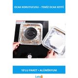 Letsii Dayanıklı Alüminyum Folyo Ocak Koruyucu 10'lu Paket - Renkli