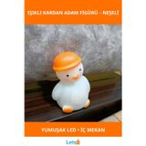 Letsii Dekoratif Işıklı Kardan Adam Figürü Yılbaşı Süsü