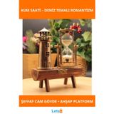 Letsii Deniz Temalı Nostaljik Dekoratif Kum Saati Deniz Feneri Biblolu Masa Süsü