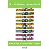 Letsii Desenli Zilli Ayarlanabilir Kedi Tasması