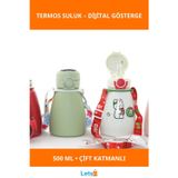 Letsii Dijital Göstergeli Çift Katmanlı Termos Suluk 500 ml