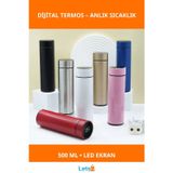 Letsii Dijital Sıcaklık Göstergeli Paslanmaz Çelik Termos 500 ml