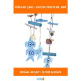 Letsii Doğal Ahşap Rüzgar Çanı Huzur Verici Sesli Dekoratif Ürün No:4