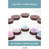 Letsii Doğal Ahşap Zaman Yönetimi Kum Saati Şık Dekoratif 1 Adet