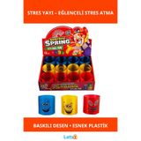 Letsii Eğlenceli Baskılı Stres Yayı Oyuncak Dayanıklı ve Renkli