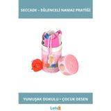 Letsii Eğlenceli Desenli Çocuk Seccadesi ve Kumbara Seti