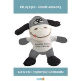 Letsii Eğlenceli Peluş Eşek Tişörtlü Özür Dileme Oyuncağı 24cm
