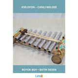 Letsii El Yapımı Ahşap Batikli Ksilofon Büyük Boy No 1