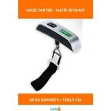 Letsii Elektronik Hafif Taşınabilir Valiz Tartısı 50 kg Kapasiteli