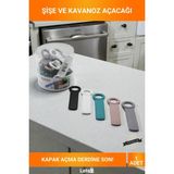 Letsii Ergonomik, Dayanıklı Metal, Renkli Saplı Pratik Şişe ve Kavanoz Kapağı Açacağı