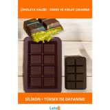 Letsii Esnek Dayanıklı Silikon Dubai Çikolata Kalıbı 14x9 cm