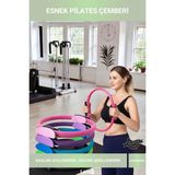 Letsii Esnek Pilates Çemberi Vücut Şekillendirme ve Kas Güçlendirme Aleti - Çok Renkli