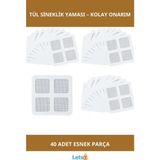 Letsii Esnek Tül Sineklik Yaması 40 Adet Yırtık Tamir Seti - Çok Renkli - Tek Ebat