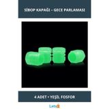 Letsii Fosforlu Su Geçirmez Sibop Kapağı 4 Adet Yeşil