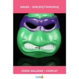 Letsii Gerçekçi Ninja Kaplumbağalar Donatello Maskesi Cosplay Kostümü