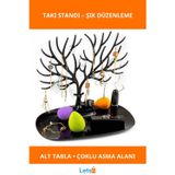 Letsii Geyik Tasarımlı Siyah Takı Standı Düzenleyici