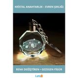 Letsii Gezegenler Temalı Renk Değiştiren Işıklı Kristal Anahtarlık 10cm
