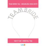 Letsii Gümüş Kaplama Kristal Taşlı Team Bride Taç