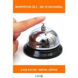 Letsii Gümüş Renk Metal Dayanıklı Resepsiyon Zili 8x8 cm