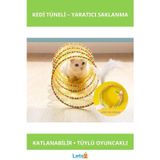 Letsii Hafif Katlanabilir Kedi Tüneli Tüylü Oyuncaklı Oyun Alanı