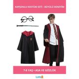 Letsii Harry Potter Gryffindor Kapşonlu Çocuk Kostümü 7 8 Yaş