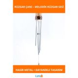 Letsii Hasır Metal Çanlı Melodik Rüzgar Çanı Bahçe ve Balkon Dekorasyonu