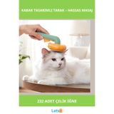 Letsii Kabak Tasarımlı Kedi ve Köpek Tarağı Çelik ve Kauçuk Koruma