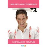Letsii Kafaya Saplanmış Kanlı Testere Şaka Tacı Eğlenceli Halloween Aksesuarı
