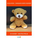 Letsii Kahverengi Yumuşak Peluş Oyuncak Ayıcık 25 cm
